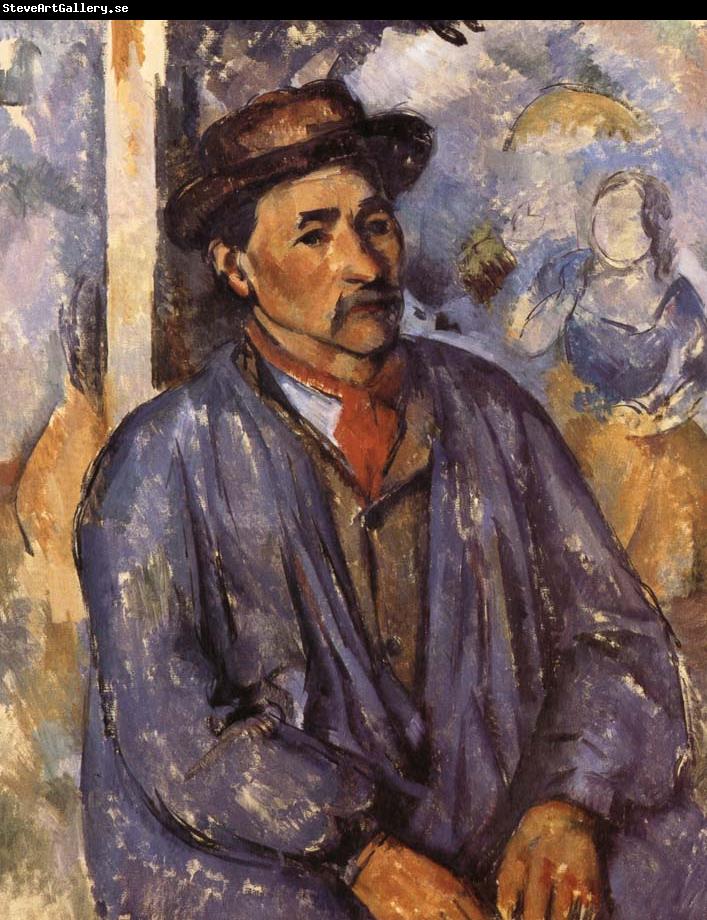 Paul Cezanne farmers wearing a blue jacket